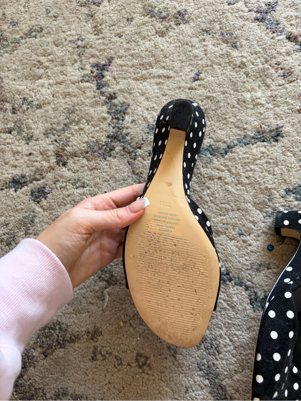 Vintage Y2K Coldwater Creek Polkadot Kitten Heels - Picture 6 of 7